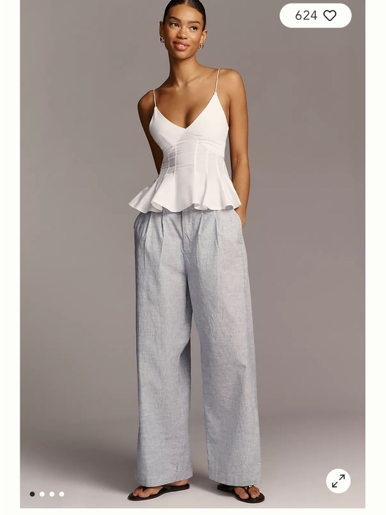 Anthropologie Pants - Maeve Provence Relaxed Pleated Pants | Grey | NWT | Size 12